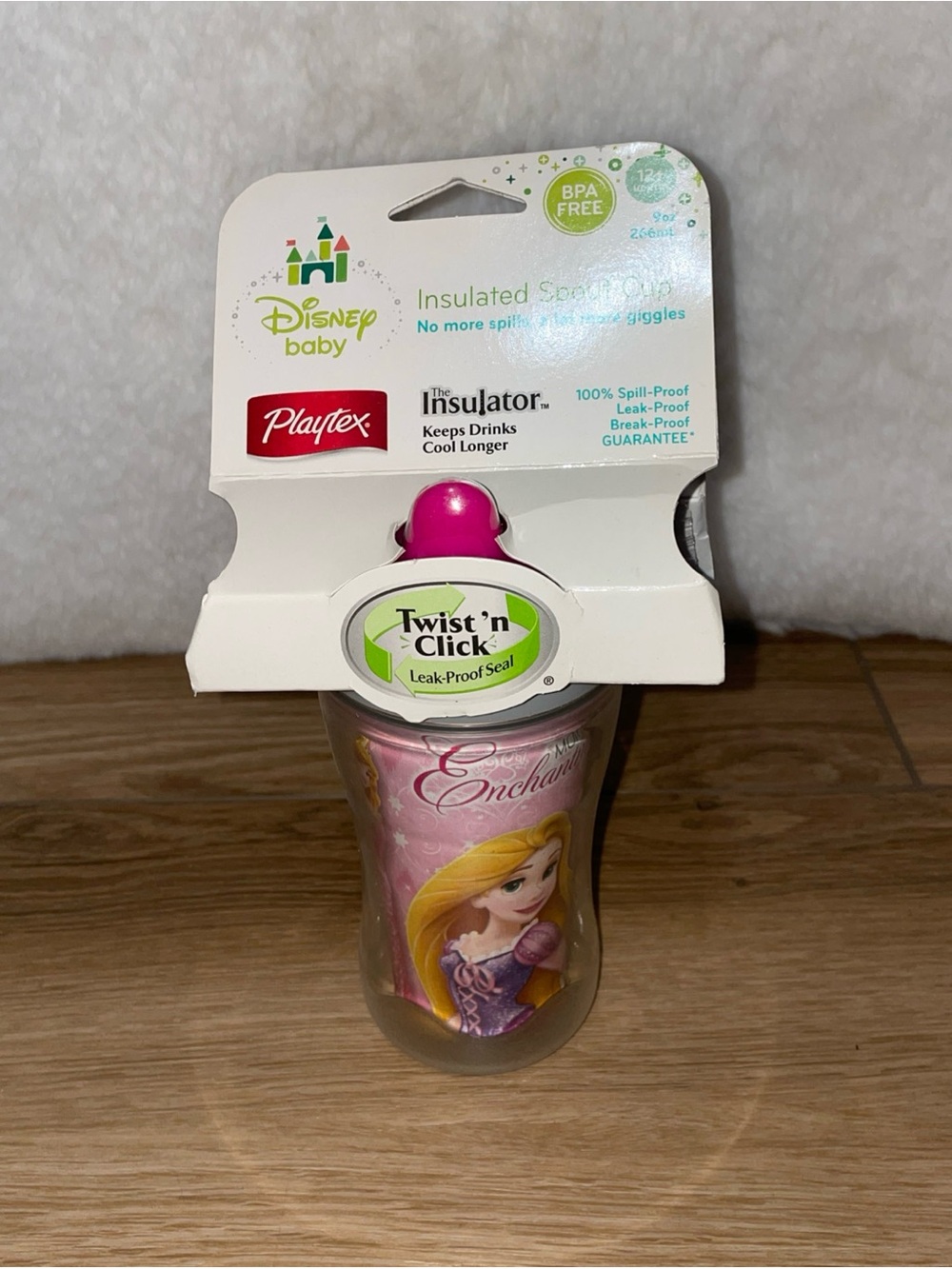 Playtex Disney Princess Insulated Spout Twist 'n Click Sippy Cup 9oz NOS